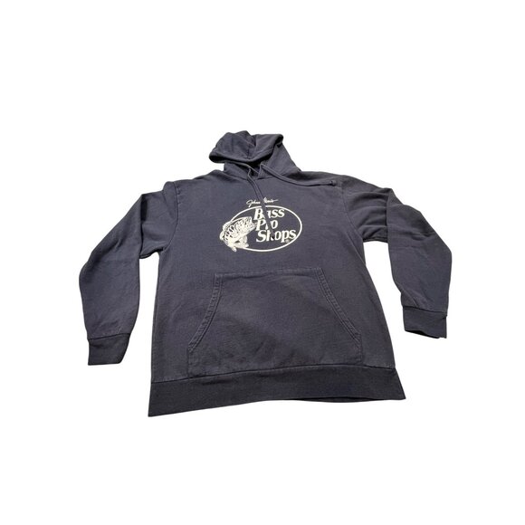 Bass Pro Shops Mens Medium Navy Blue Hoodie 6245055 Fishing Hunting Outdoor - Picture 1 of 9